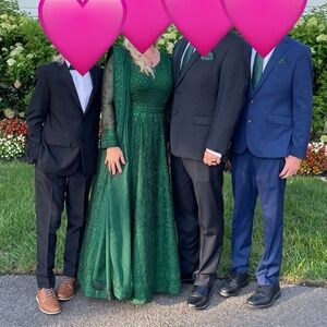 Beautiful emerald green anarkali dress